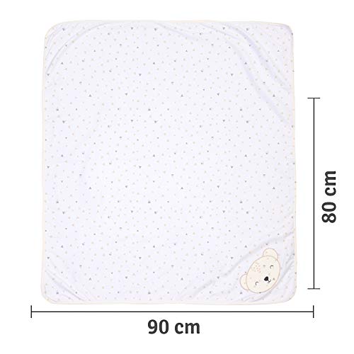 Papi Manta de Malha, Creme, 90 x 80 cm