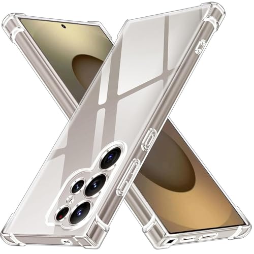 Image of BOXXO Flexible Back Cover for Samsung Galaxy S25 Ultra 5G | Back Cover Transparent Clear Shockproof Case Four Corner Protection | Slim Protective Mobile Phone Cover for Samsung S25 Ultra 5G