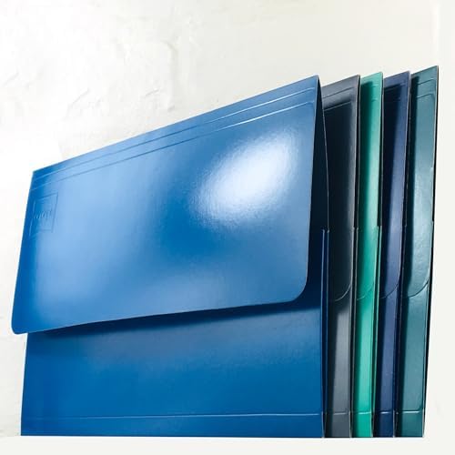 Elba Foolscap Document Wallets, Assorted Colours, A4+, Pack of 10