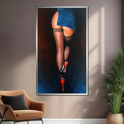 Tableau sur toile escarpins affiche élégante tendance déco chambre 70x130