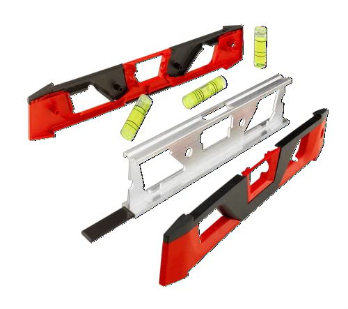 SOLA TPRO Torpedo-Wasserwaage, 22,9 cm, magnetisch, Schwarz/Rot