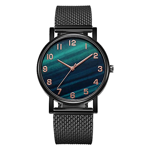 Reloj de pulsera analógico de cuarzo con diseño de disco vintage para mujer, con correa de silicona casual, regalo para esposa, hija y amigos, verde, talla única, Pulsera Reloj de pulsera analógico de cuarzo con diseño de disco vintage para mujer, con correa de silicona casual, regalo para esposa, hija y amigos, verde, talla única, Pulsera