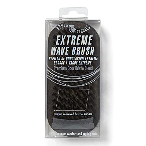 Brush Strokes Extreme Wave Concave Military Boar Brush, 2.5 inch