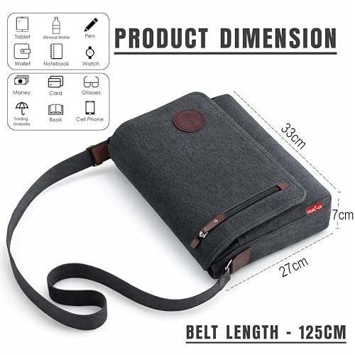 Image of Storite Sling Cross Body Travel Office Business Satchel Messenger One Side Shoulder Bag for Men & Women