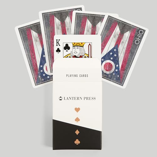Baraja Rustic Ohio State Flag, 52 cartas tamaño póker miniatura 6