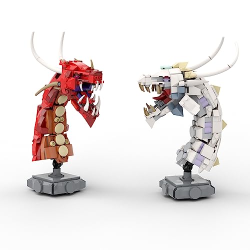 Dragon Head Building Blocks Set, Dragon Toys Model Kit Fire Dragon Building Blocks Toys, Animal Bone Fossil Model Toys For Boys, Teen Adult Gift Toys And Building Blocks Collectors (648 Pieces) #TOP17
