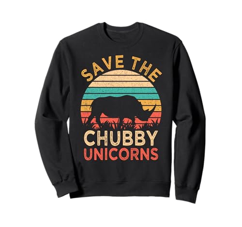 Save The Gordby Unicornios Vintage Funny Rhino Animal Derechos Sudadera