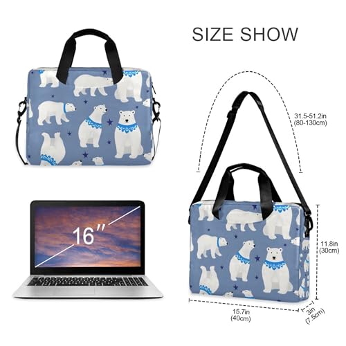 Maletín para portátil ALAZA con diseño oso polar miniatura 4