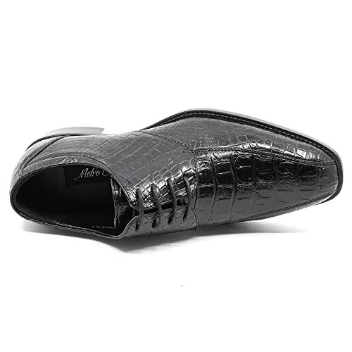 Image of Men's Alligator Crocodile Print Oxford Fashion Lace Up Dress Shoe croco-03
