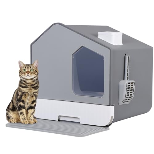 Arenero cubierto para gato grande Nouva gris miniatura 6