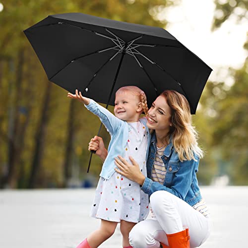 G4Free 54 Inch Large Golf Umbrella, Automatic Square 3 Folding Windproof Umbrella Compact Travel Rain Umbrellas（Navy Blue） #TOP6