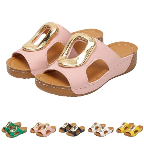 Sandales compensées paillettes et confortables avec design ajouré chic