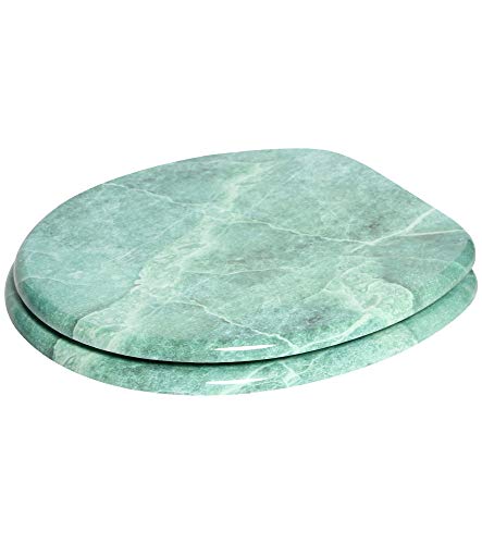 Sanilo Soft Close Toilet Seat, Wide Choice of New Toilet Seats, Stable Hinges, Easy to Mount (Marble Green) - Image 3