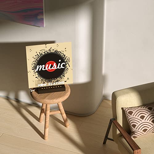 Lighting Now Playing Vinyl Record Stand, Wooden Rack With Acrylic Panel #TOP4