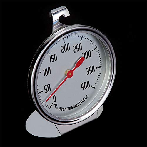Foto von Backofen-Thermometer mit Großem Ziffernblatt, Backofen-Thermometer mit Stand-Up-Zifferblatt aus Edelstahl, Großes Messgerät, Backzubehör, Küchen-Backofen-Thermometer für Grillofen, Grill