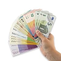 Packung mit 175 Geldblättern für Spielwaren, alle Modelle, 25 x 5/10/20/50/100/200/500