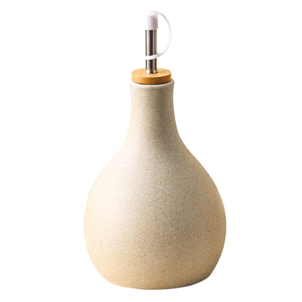Sojasaucenflasche aus Keramik mit Deckel, Essigspender im japanischen Stil, rustikales Küchenzubehör zum Servieren von Soße, Gewürzen und Dressings