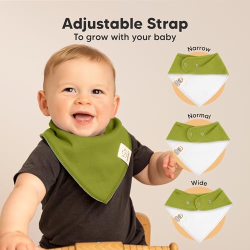 Image of KeaBabies 8pk Organic Baby Bandana Bibs for Drooling and Teething (Sahara)