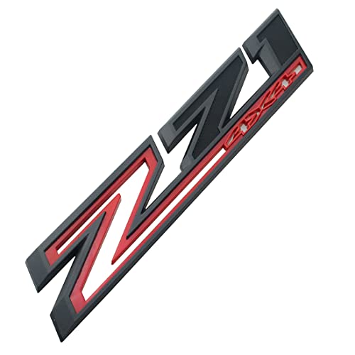 Image of 2PCS 2019-2022 Z71 4x4 Fender Emblem 3D Badge OEM Nameplate Letter Logo Decals Sticker Replacement for Silverado 1500 2500hd 3500HD Genuine Parts (Black Red)