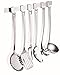 Lagostina Grancucina Set Mestoli Cucina con Barra Appendimestoli, 7 Pezzi, Acciaio Inox 18/10 , con Schiumarola, Paletta, Forchettone, Cucchiaione, Servispaghetti, Mestolo e Barra con 6 Ganci
