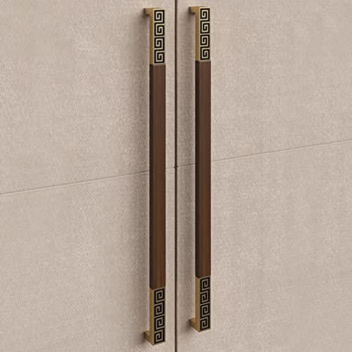 Poignée de porte en bois massif pour porte de grange rectangulaire avec vis de fixation - 2