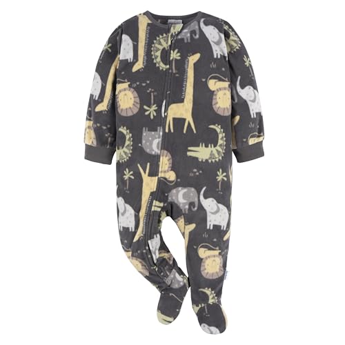 Image of Gerber Baby Boys & Girls 3-Pack Fleece Footed Pajamas