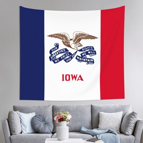 Tapiz de la bandera de Iowa de 152x130 cm, la solución para tus paredes vacías