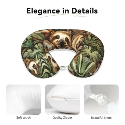 Almohada de espuma viscoelástica cuello U portátil miniatura 4