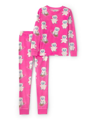 Carter's Girl 2-Piece Fleece PJs, Pink Yeti, 8