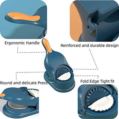 Dumpling Maker Press, 2 In 1 Upgraded Manual Dumpling Skin Maker And Molds For Dumplings Empanadas, Multifunction Kitchen Dumpling Making Tool For Dumpling, Empanadas, Wonton (Blue） #TOP4