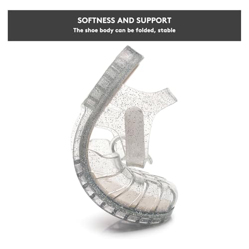 Jelly Sandals for Girls,Closed Toe Princess Costume Summer Dress Shoes Fisherman Water Beach Rubber Sole Flat Sandals for Toddler Little Kid Big Kid4