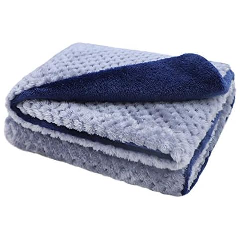 furrybaby Premium Fluffy Fleece Dog Blanket, Soft and Warm Pet Throw for Dogs & Cats(80x100cm, Blue) Cover