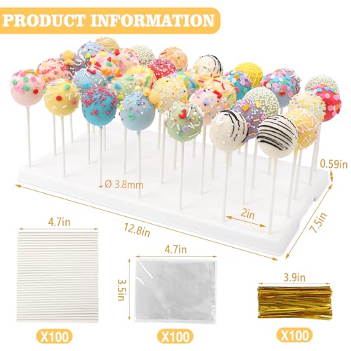 Présentoir à cake pop 35 trous support sucette avec kit d'emballage complet - 6