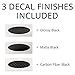 BocaDecals Steering Wheel Emblem Decals Compatible with and Fits Ford Cars & Trucks - Set of 3 (Black)