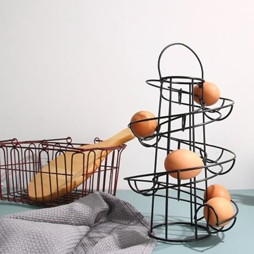 Elegante soporte para huevos que ahorra espacio en encimeras estrechas 6