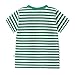 YAGATA Toddler Boys Girls T Shirts Kids Colorful Striped Shirt Cotton Crew Neck Short Sleeve Tee Tops Blouse for 1-8 Years 2-3T 100 Green