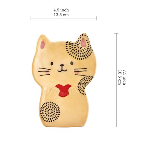 Bico Cartoon Cat Valentine'S Day Handpainted Stoneware Spoon Rest Set thumb #1