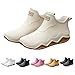 Rain Boots Women Men Fashion Waterproof Ankle Garden Shoes Non Slip Chelsea Boots Work Shoes Outdoor Lightweight Short Rubber Rainboot Booties for Boating Camping Farming White