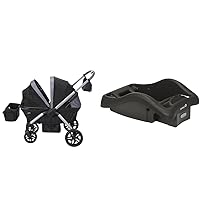 Vista 1 de Safety 1st Summit Wagon - Cochecito para 2 niños con bandeja extraíble para niños y 2 portavasos, base ajustable de asiento de automóvil infantil