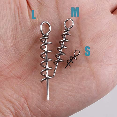 image for JSHANMEI Soft Lure Spring Twist Lock Fishing Crank Hook Centering Pin 