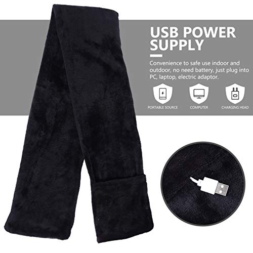 EXCEART Usb Aquecimento Lenço de Inverno Xale de Calor de Pescoço Elétrico Envoltório de Clima Frio