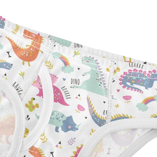 Boys' Underwear Cotton Little Boys Dinosaur Briefs Soft Toddler Underwear 2T-8Y4