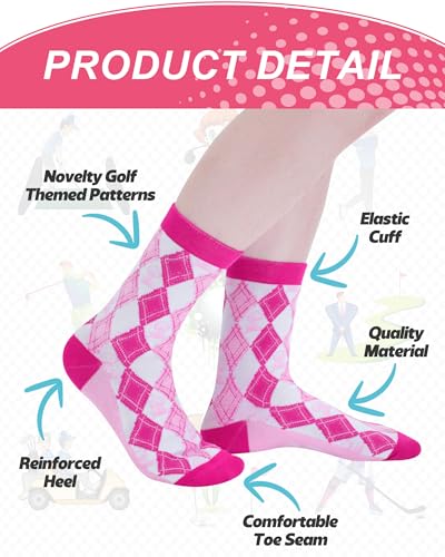 Croloose 6 Pairs Funny Golf Socks