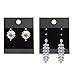 120 Pcs Black Velvet Earring Display Cards, Plastic Earring Card Holder for Jewelry Accessory Display 1.65 x 2 inch