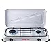 Produktbild SUPER EGO SEH024800 Tragbarer Gaskocher, Weiß, 60x10x30 cm, 2 Herdplatten