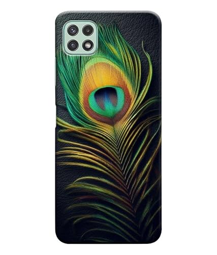 Image of Peacock Feather Mor Pankh Printed Hard Back Case Cover Compatible for Samsung Galaxy A31 (Multicolor) - D1671