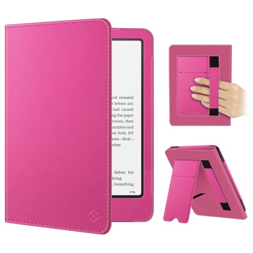 Image of Fintie Case for 7 inch /6.8 inch Kindle Paperwhite(12th /11th Generation-2024 /2021) and Kindle Colorsoft Signature Edition -Slim Foldable Stand Cover Auto Wake /Sleep for Paperwhite 2024, Magenta
