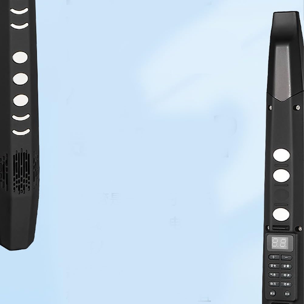 Lecreatekit Saxofón eléctrico de flauta soplante, 12 tonos con pantalla LED y salida midi, instrumento de viento electrónico transponible para interpretación musical