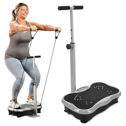 Lifepro Vibration Plate Exercise Machine with Waist-Level Handlebar & Magnetic Acupoints - Powerful Arm Fitness & Recovery Vibration Platform & Whole Body Vibration Machine for Beginners