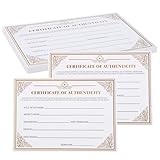 24 Pieces 5 x 7 Inch Certificate of Authenticity for Artwork Premium Certificates for Certificate Holders Valuations Collectibles Artwork Gifts for Artists Artisans Handicraft Worker